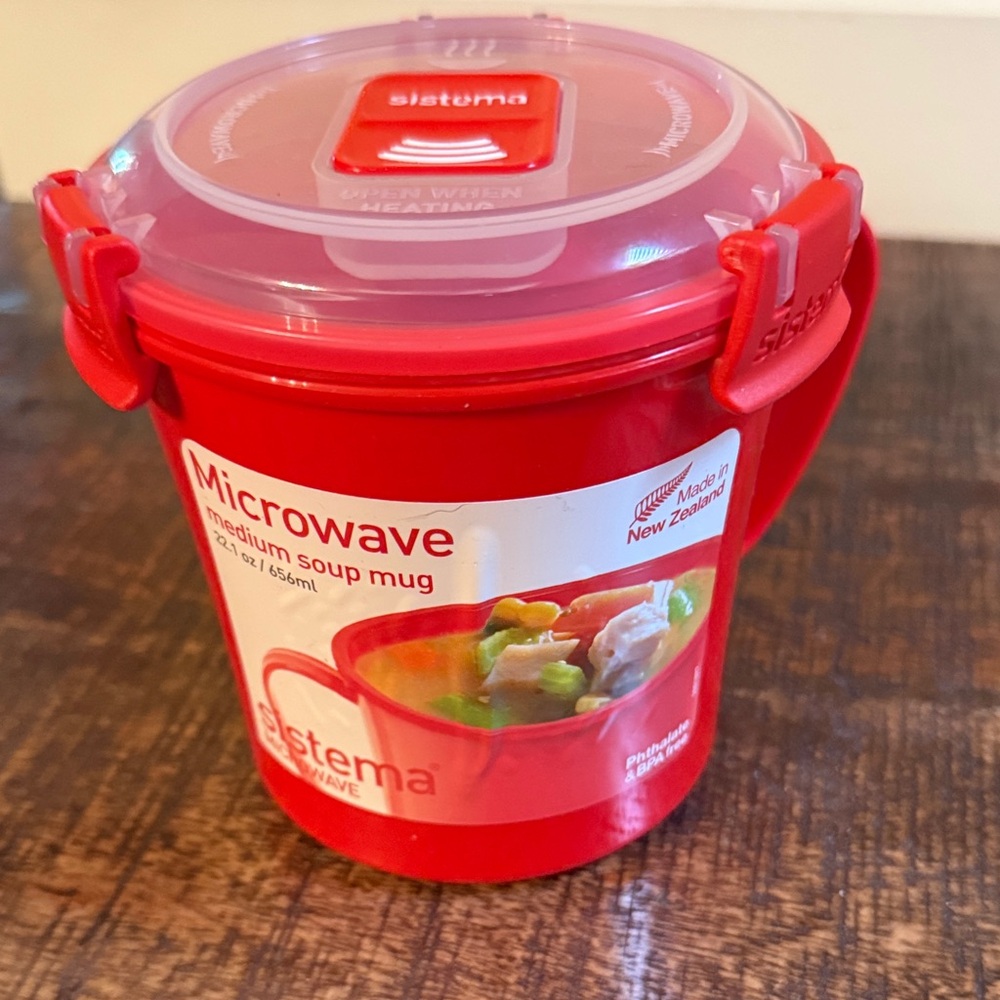 Sistema Red Microwave Soup Mug